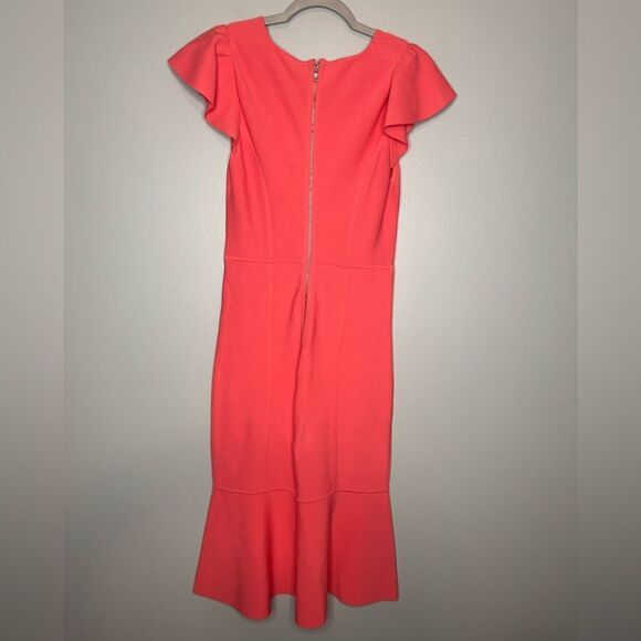BCBGMAXAZRIA Bandage Ribbed Cap Sleeve Midi Dress - Picture 6 of 7